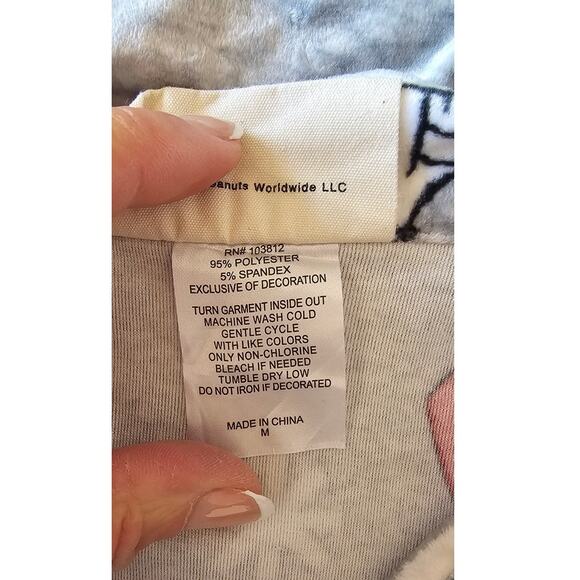 Munki Munki Peanuts Munki Munki Snoopy Winter Holiday Pajama PJS Top, Sz M - Picture 6 of 10